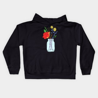 Gay Pride Flower Bouquet Kids Hoodie